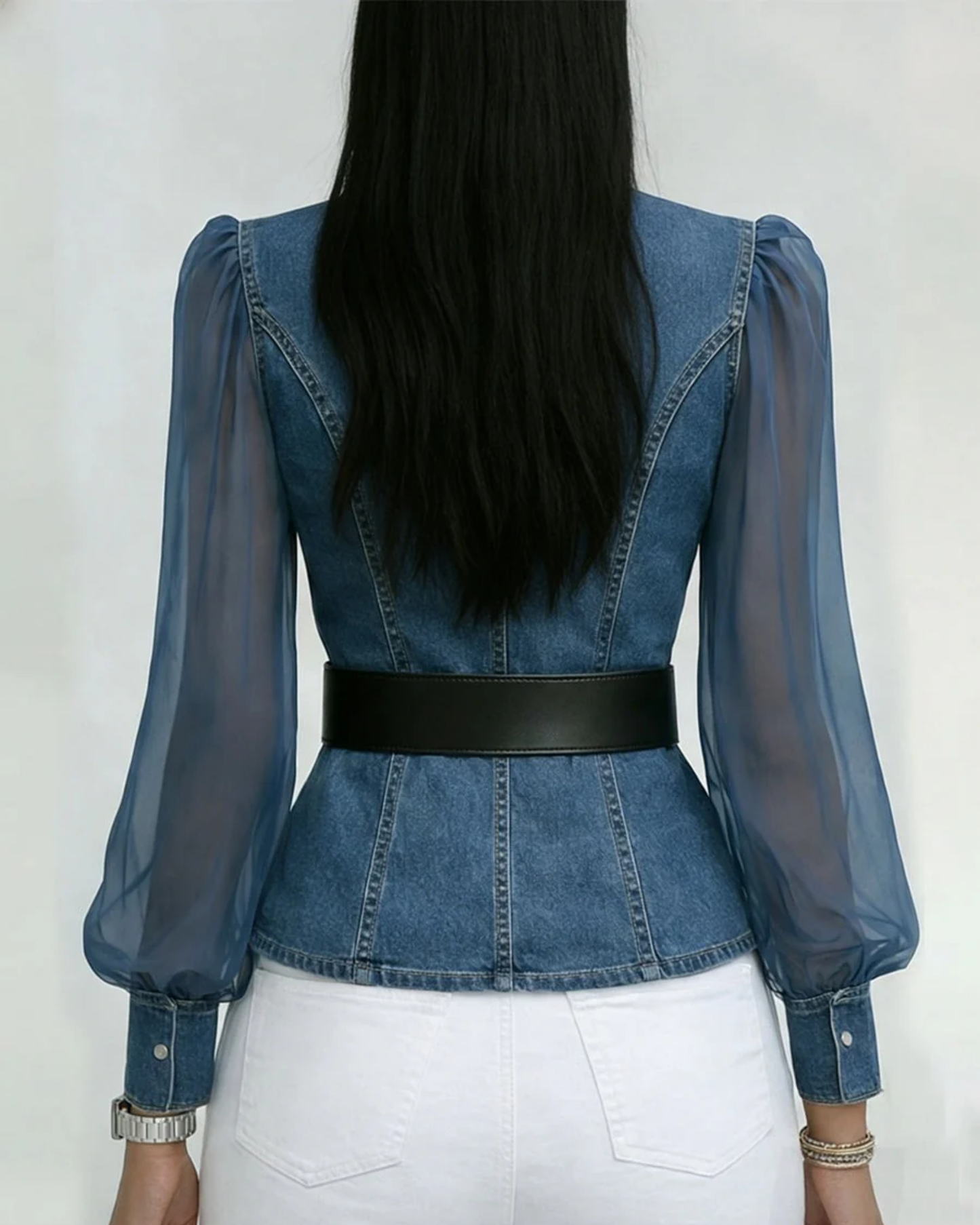 Blouse Portefeuille en Jean